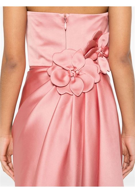 Powder pink floral-appliqué gown Elie Saab - women ELIE SAAB | D0552NR25DU001GARDENLILLY
